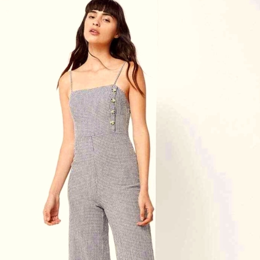 Urban Outfitters Gingham Checkered Jumpsuit